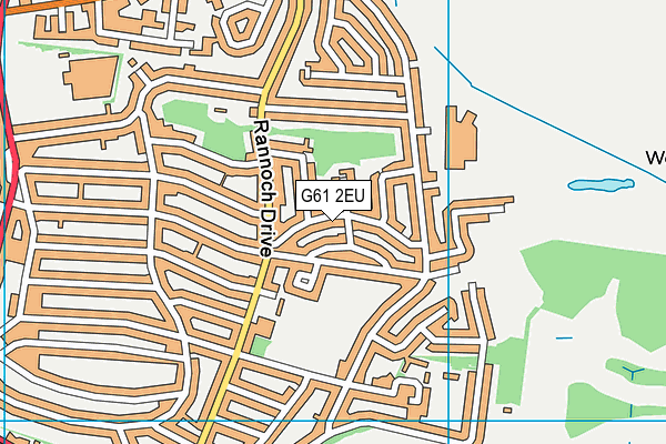 G61 2EU map - OS VectorMap District (Ordnance Survey)