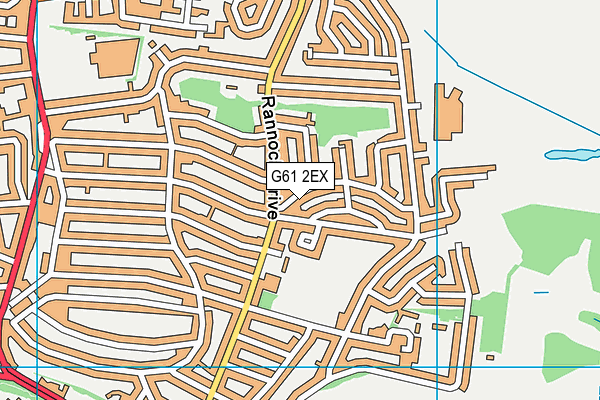 G61 2EX map - OS VectorMap District (Ordnance Survey)
