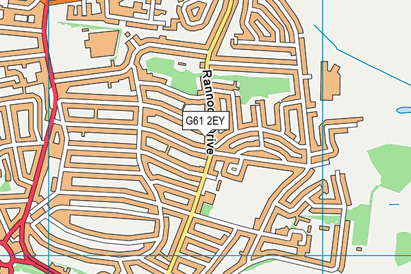 G61 2EY map - OS VectorMap District (Ordnance Survey)