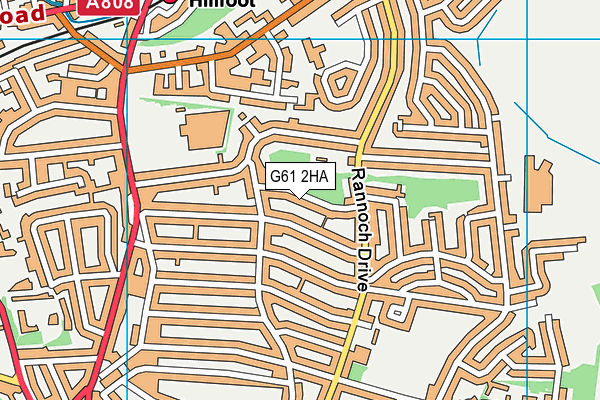G61 2HA map - OS VectorMap District (Ordnance Survey)