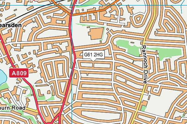 G61 2HG map - OS VectorMap District (Ordnance Survey)