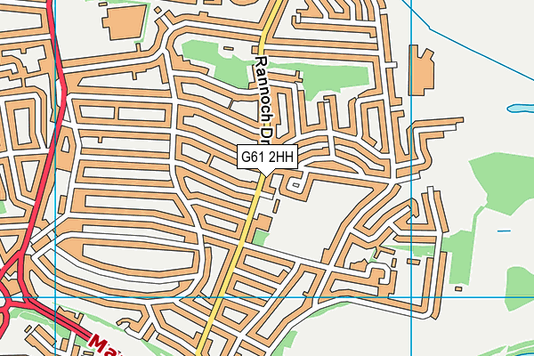 G61 2HH map - OS VectorMap District (Ordnance Survey)