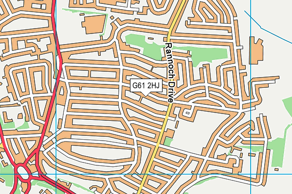 G61 2HJ map - OS VectorMap District (Ordnance Survey)