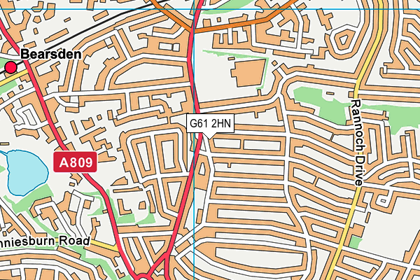 G61 2HN map - OS VectorMap District (Ordnance Survey)