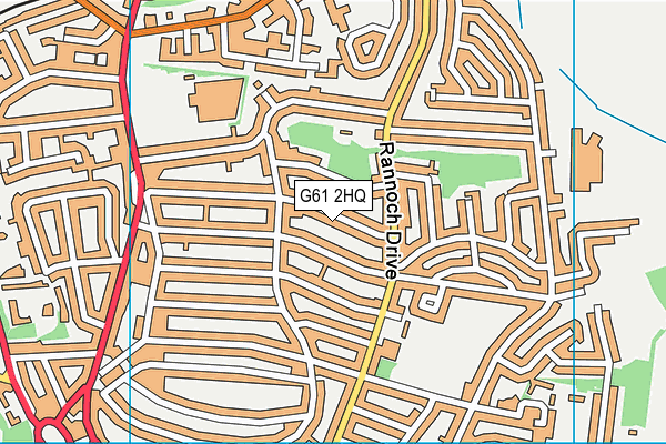 G61 2HQ map - OS VectorMap District (Ordnance Survey)