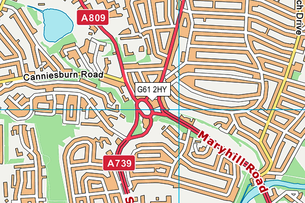 G61 2HY map - OS VectorMap District (Ordnance Survey)