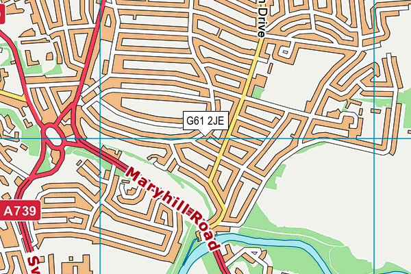 G61 2JE map - OS VectorMap District (Ordnance Survey)