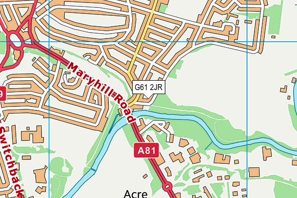 G61 2JR map - OS VectorMap District (Ordnance Survey)