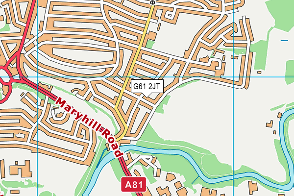 G61 2JT map - OS VectorMap District (Ordnance Survey)