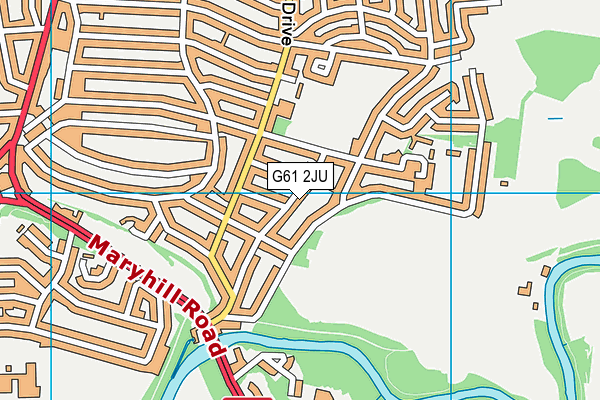 G61 2JU map - OS VectorMap District (Ordnance Survey)