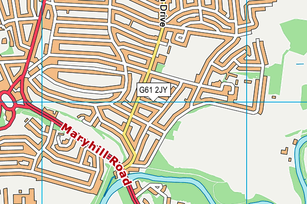 G61 2JY map - OS VectorMap District (Ordnance Survey)