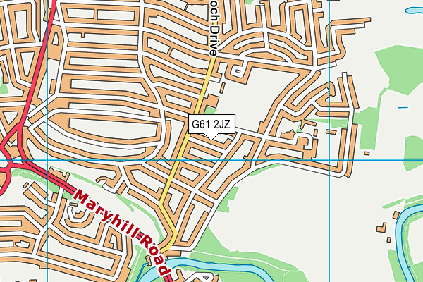 G61 2JZ map - OS VectorMap District (Ordnance Survey)