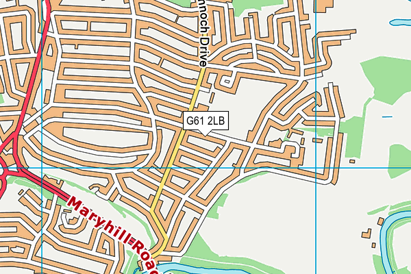 G61 2LB map - OS VectorMap District (Ordnance Survey)