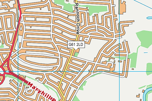 G61 2LD map - OS VectorMap District (Ordnance Survey)