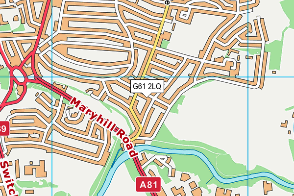 G61 2LQ map - OS VectorMap District (Ordnance Survey)