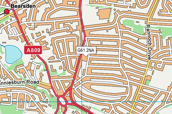 G61 2NA map - OS VectorMap District (Ordnance Survey)