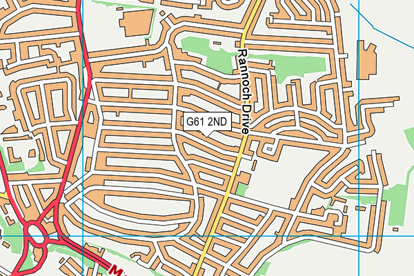 G61 2ND map - OS VectorMap District (Ordnance Survey)