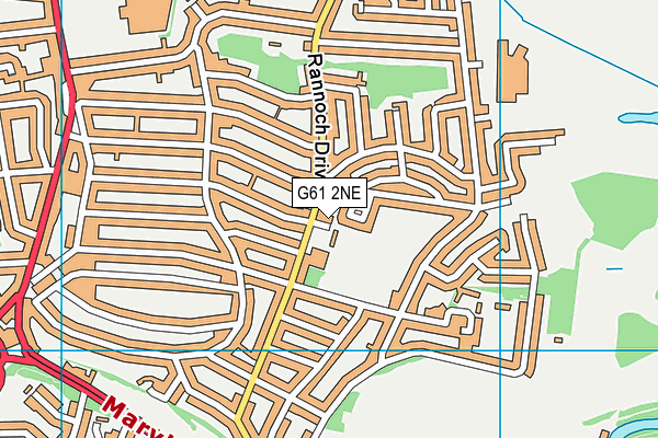 G61 2NE map - OS VectorMap District (Ordnance Survey)