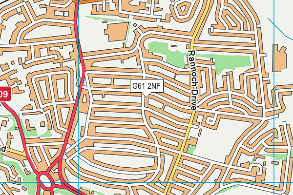 G61 2NF map - OS VectorMap District (Ordnance Survey)