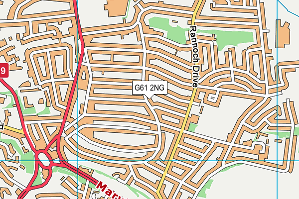 G61 2NG map - OS VectorMap District (Ordnance Survey)