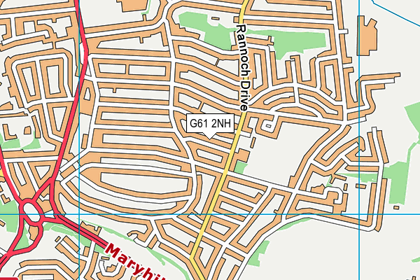 G61 2NH map - OS VectorMap District (Ordnance Survey)