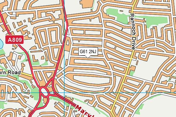 G61 2NJ map - OS VectorMap District (Ordnance Survey)