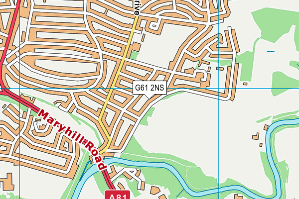 G61 2NS map - OS VectorMap District (Ordnance Survey)