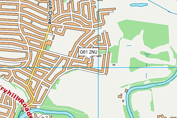 G61 2NU map - OS VectorMap District (Ordnance Survey)