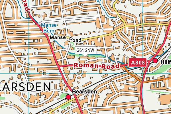 G61 2NW map - OS VectorMap District (Ordnance Survey)