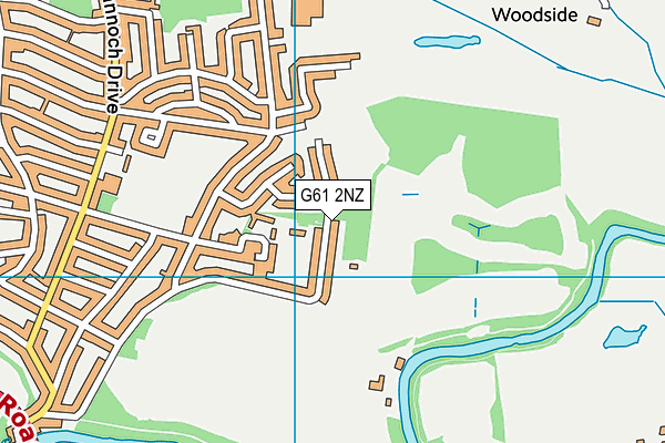 G61 2NZ map - OS VectorMap District (Ordnance Survey)