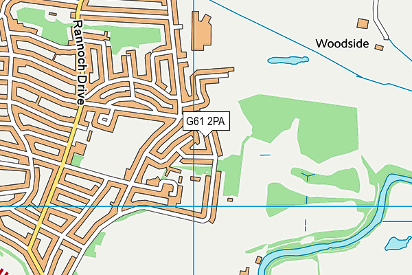 G61 2PA map - OS VectorMap District (Ordnance Survey)