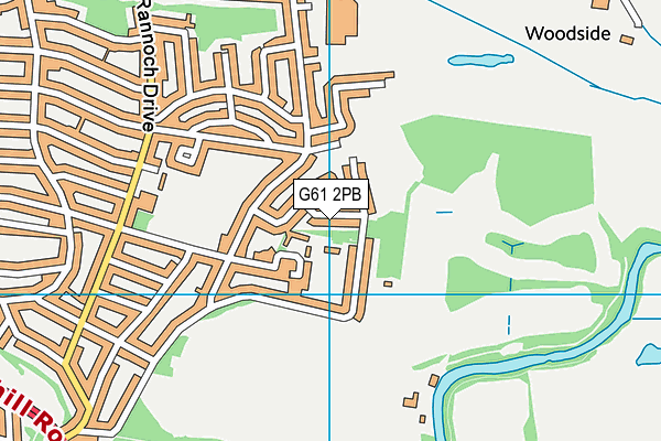 G61 2PB map - OS VectorMap District (Ordnance Survey)