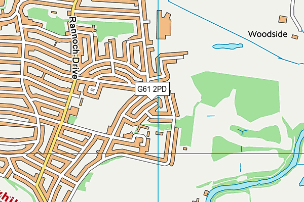 G61 2PD map - OS VectorMap District (Ordnance Survey)