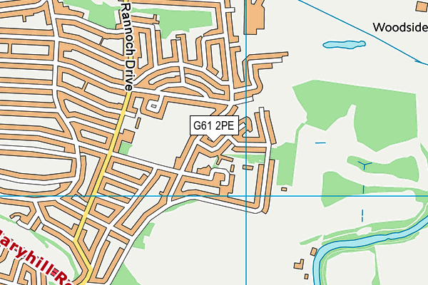 G61 2PE map - OS VectorMap District (Ordnance Survey)