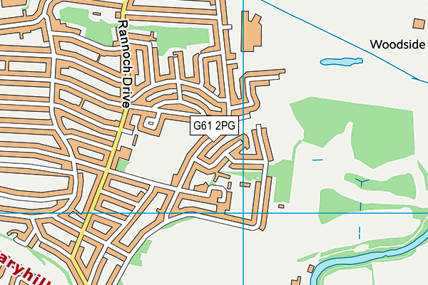 G61 2PG map - OS VectorMap District (Ordnance Survey)