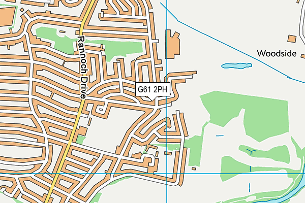 G61 2PH map - OS VectorMap District (Ordnance Survey)