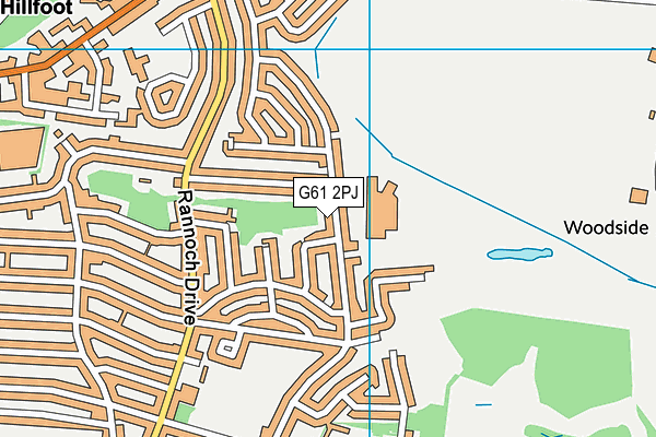 G61 2PJ map - OS VectorMap District (Ordnance Survey)