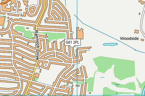G61 2PL map - OS VectorMap District (Ordnance Survey)
