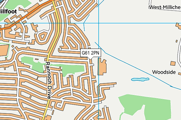 G61 2PN map - OS VectorMap District (Ordnance Survey)