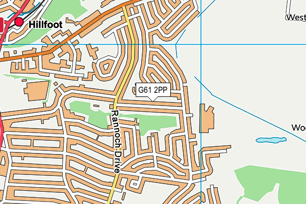 G61 2PP map - OS VectorMap District (Ordnance Survey)