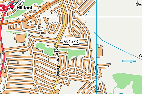 G61 2PR map - OS VectorMap District (Ordnance Survey)