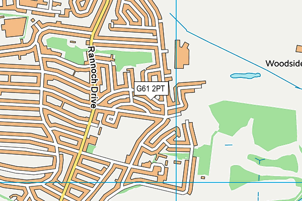 G61 2PT map - OS VectorMap District (Ordnance Survey)