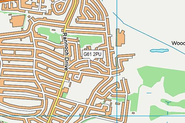 G61 2PU map - OS VectorMap District (Ordnance Survey)