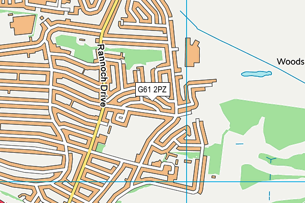 G61 2PZ map - OS VectorMap District (Ordnance Survey)