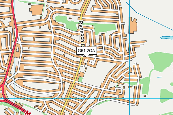 G61 2QA map - OS VectorMap District (Ordnance Survey)