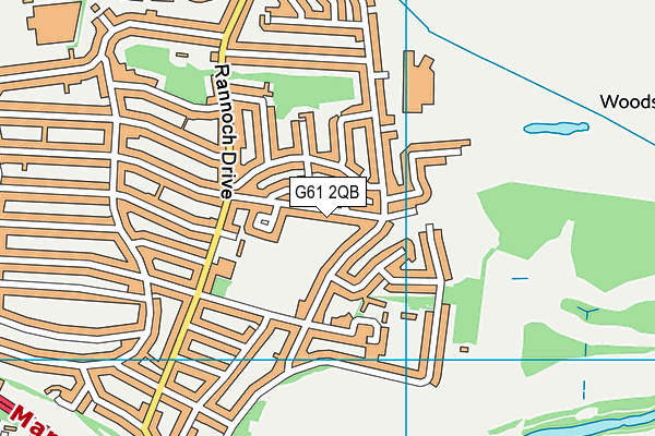 G61 2QB map - OS VectorMap District (Ordnance Survey)
