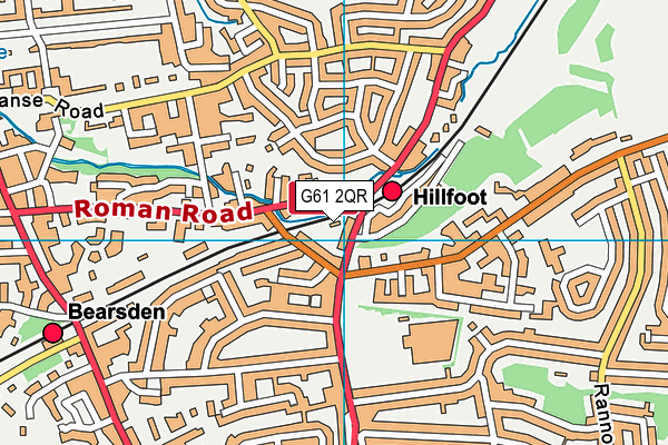 G61 2QR map - OS VectorMap District (Ordnance Survey)