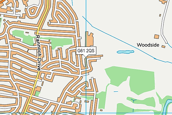 G61 2QS map - OS VectorMap District (Ordnance Survey)