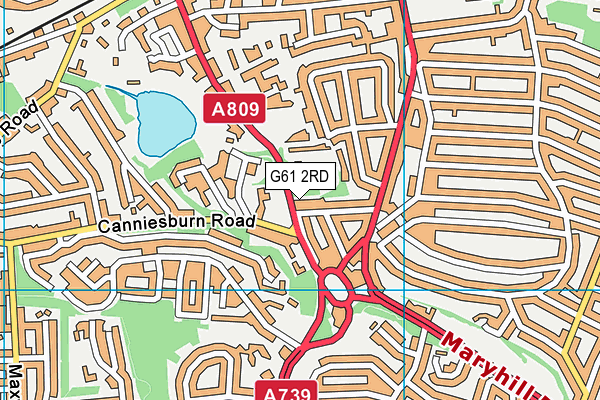 G61 2RD map - OS VectorMap District (Ordnance Survey)