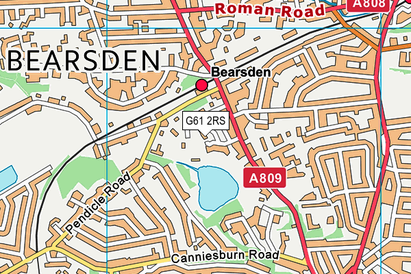 G61 2RS map - OS VectorMap District (Ordnance Survey)